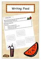 Vorschau - Arbeitsblätter - Writing prompts - Food - Deckblatt