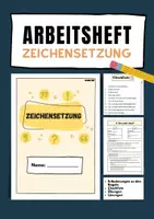 Vorschau - Arbeitsblätter - Zeichensetzung (umfangreiches Arbeitsheft) - Deckblatt