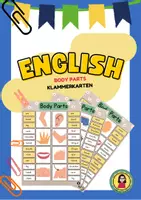 Vorschau - Fördermaterial/Inklusion - Body Parts Klammerkarten | Clip Cards | Vocabulary - Deckblatt
