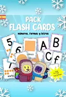 Vista previa - Tarjetas / Manipulativos - FLASH CARDS – Letras, números y formas – Temática de INVIERNO - Portada