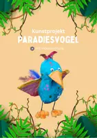 Vorschau - Mal- und Bastelvorlagen - Kunstprojekt Paradiesvogel - Kaschiertechnik - Deckblatt