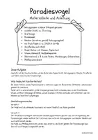 Vorschau - Mal- und Bastelvorlagen - Kunstprojekt Paradiesvogel - Kaschiertechnik - Seite 1
