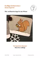 Vorschau - Mal- und Bastelvorlagen - SweetSquirrel - Mal- und Bastelvorlage Eichhörnchen - Deckblatt