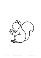 Vorschau - Mal- und Bastelvorlagen - SweetSquirrel - Mal- und Bastelvorlage Eichhörnchen - Seite 3