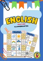 Vorschau - Fördermaterial/Inklusion - Weather Klammerkarten | Clip Cards | Vocabulary #freudigerfreitag - Deckblatt