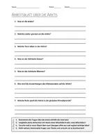 Vorschau - Arbeitsblätter - AB mit Fragen zum Thema "Arktis" + Lösungsblatt + Mindmap + Infografik - Deckblatt