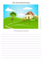 Vorschau - Arbeitsblätter - Schreiben zu Bild: Sommergeschichte (kreatives Schreiben) - Deckblatt