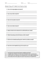 Vorschau - Arbeitsblätter - AB mit Fragen zum Thema "Industrie" + Lösungsblatt + Infografik - Deckblatt