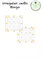 Vorschau - Spiele - Bingo irregular verbs (simple past & past participle) - Deckblatt