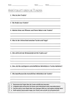 Vorschau - Arbeitsblätter - AB mit Fragen zum Thema "Tundra" + Lösungsblatt + Mindmap + Infografik - Deckblatt