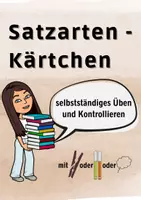 Vorschau - Arbeitsblätter - Satzarten - Abschreibe- und Klammerkarten - Deckblatt