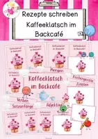 Vorschau - Arbeitsblätter - Kaffeeklatsch im Backcafé - Wortschatzarbeit Rezept - Deckblatt