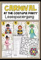 Vorschau - Stundenentwürfe - At the Costume Party - Story Walk (Lesespaziergang) 5-fach differenziert - Deckblatt