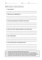 Vorschau - Arbeitsblätter - AB mit Fragen zum Thema "Alkohol" + Lösungsblatt + Infografik - Deckblatt