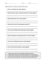 Vorschau - Arbeitsblätter - AB mit Fragen zum Thema "Antikes Ägypten" + Lösungsblatt - Deckblatt