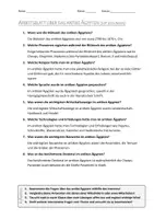 Vorschau - Arbeitsblätter - AB mit Fragen zum Thema "Antikes Ägypten" + Lösungsblatt - Seite 1