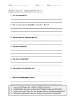 Vorschau - Arbeitsblätter - AB mit Fragen zum Thema "Amphibien" + Lösungsblatt + Mindmap + Infografik - Deckblatt