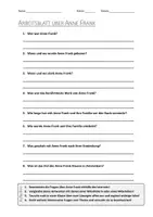 Vorschau - Arbeitsblätter - Lernposter + AB mit Fragen zum Thema "Anne Frank" + Lösungsblatt + Mindmap + Infografik - Seite 1