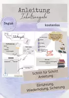 Vorschau - Arbeitsblätter - Inhaltsangabe- eine Schritt für Schritt Anleitung - Deckblatt