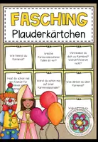 Vorschau - Aufgabenkarten - Karneval und Fasching – Gesprächskarten und Sprechanlässe | Plauderkärtchen - Deckblatt
