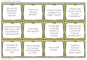 Vorschau - Aufgabenkarten - Karneval und Fasching – Gesprächskarten und Sprechanlässe | Plauderkärtchen - Seite 2