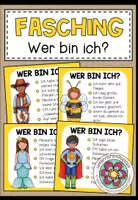 Vorschau - Spiele - FASCHING / KARNEVAL (Kostüme) - Wer bin ich? - Spiel - Deckblatt