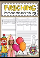 Vorschau - Arbeitsblätter - FASCHING / KARNEVAL - Personenbeschreibung (Kostüme) - Schreibanlass (2-fach differenziert) - Deckblatt