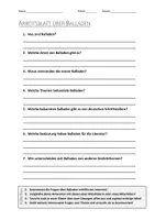 Vorschau - Arbeitsblätter - Lernposter + AB mit Fragen zum Thema "Balladen" + Lösungsblatt + Mindmap + Infografik - Seite 1