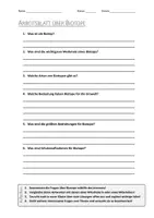 Vorschau - Arbeitsblätter - AB mit Fragen zum Thema "Biotope" + Lösungsblatt + Mindmap + Infografik - Deckblatt