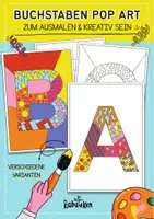 Vorschau - Arbeitsblätter - Buchstaben Pop Art zum ausmalen & Kreativ sein 🖍 🔤| ABC - Alphabet - Deckblatt