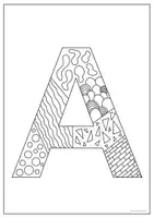 Vorschau - Arbeitsblätter - Buchstaben Pop Art zum ausmalen & Kreativ sein 🖍 🔤| ABC - Alphabet - Seite 1