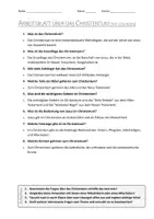 Vorschau - Arbeitsblätter - AB mit Fragen zum Thema "Christentum" + Lösungsblatt + Infografik - Seite 2