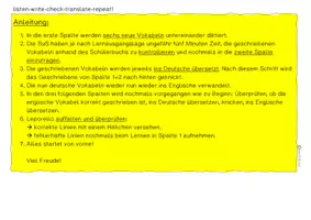 Vorschau - Arbeitsblätter - Leporello-Methode Vokabellernen mal anders - Seite 3