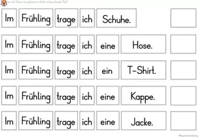 Vorschau - Fördermaterial/Inklusion - Klettaufgaben: Jahreszeiten & Kleidung / Sätze bilden - Seite 3