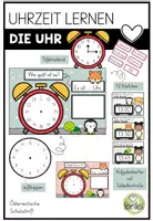 Vorschau - Arbeitsblätter - Kartei: Uhrzeit lernen - Tafelmaterial - Legematerial - Deckblatt