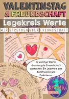 Vorschau - Mal- und Bastelvorlagen - Lese-Legekreis: Werte der Freundschaft - Deckblatt