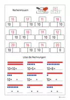 Vorschau - Arbeitsblätter - Rechnen ZR 10-20 Arbeitsblätter, Stationsarbeit, Karten - Seite 3