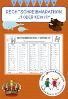 Vorschau - Arbeitsblätter - Rechtschreibmarathon "H oder kein H?" - Dehnungs-h - Deckblatt