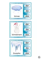 Vorschau - Stationenlernen - bestimmte Artikel: Klammerkarten (Winter) - Seite 2