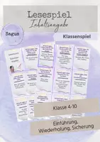 Vorschau - Spiele - Lesespiel Inhaltsangabe mit Begleitheft - Deckblatt