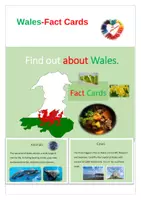 Vorschau - Arbeitsblätter - Find out about Wales - Fact Cards + Vocabularies + Tasks - Deckblatt