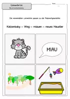 Vorschau - Arbeitsblätter - Reizwortgeschichte - passende Lernwörter (interaktiv) üben - Katzenbaby-Weg-miauen-Haustier - Seite 2