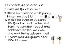 Vorschau - Stationenlernen - Wickelwörter - Erste Wörter lesen 1 (O I U A E - M L S W) - Seite 1