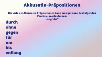 Vorschau - Unterrichtsreihen - Akkusativ-Präpositionen - Seite 1