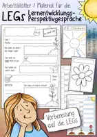 Vorschau - Arbeitsblätter - LEG / Lernentwicklungsgespräche / Lernen & Lerngespräche - Deckblatt