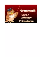 Vorschau - Unterrichtsreihen - Akkusativ-Präpositionen - Deckblatt