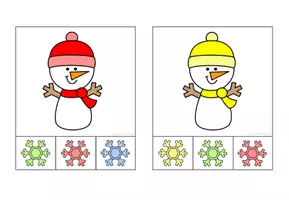 Vorschau - Fördermaterial/Inklusion - Klammerkarten: Schneemänner & Schneeflocken - Seite 2