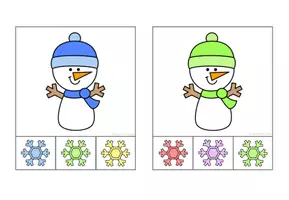 Vorschau - Fördermaterial/Inklusion - Klammerkarten: Schneemänner & Schneeflocken - Seite 3