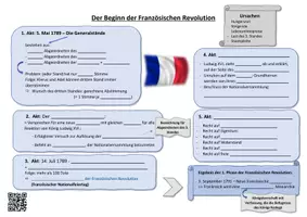 Vorschau - Arbeitsblätter - Arbeitsblatt zu einem Video - Beginn der Französischen Revolution - Deckblatt
