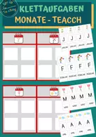 Vorschau - Arbeitsblätter - Klettaufgaben: Monate - Deckblatt